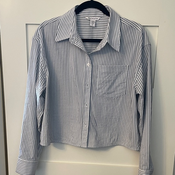 Athleta Striped Button-Up Shirt - Picture 1 of 3